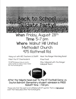 Save The Date: HES Tailgate August 28th!!!
