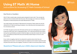 Did you know that your student can login to ST Math from home? 